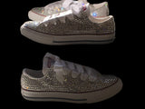 Custom Kids Bling Low Top Converse – Hand-Crystallized Rhinestone Embellished Sneakers