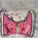 Girls’ Bling Sneakers – Girl Power & Rainbow Design