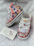 Girls’ Bling Converse Sneakers – Embellished Pearl Unicorn Design