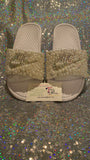 Women’s Bling Nike Slides with Pearls & AB Rhinestones