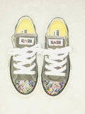 Girls Bling Converse Sneakers – Rainbow Stones on Sole, Crystallized Shoes