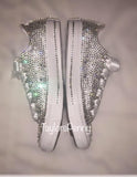 Women’s Personalized Bling Converse – Hand-Embellished Crystal Sneakers ✨