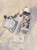 Custom Rhinestone Bling Converse – Personalized Bat Mitzvah Sneakers