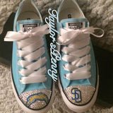 Womens Bling Converse (San Diego Chargers)