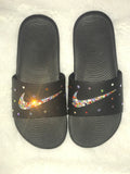 Womens Bling Nike Slides (Rainbow)