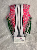 Pearl-Embellished Sneakers – Custom Pink & Green Bling Shoes