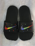 Custom Bling Nike Slides (Pride)