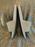Women’s Bling Nike Slides – Pearl & Rhinestone Embellished Sandals