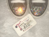 Girls Bling Converse Sneakers – Rainbow Stones on Sole, Crystallized Shoes