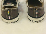 Girls Bling Converse Sneakers – Rainbow Stones on Sole, Crystallized Shoes