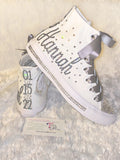 Custom Rhinestone Bling Converse – Personalized Bat Mitzvah Sneakers