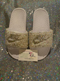 Women’s Bling Nike Slides with Pearls & AB Rhinestones