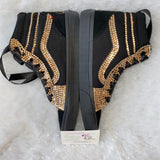 Bling Vans SK-HI8 Skateboard Sneakers – Custom Sparkle Edition