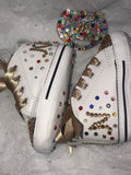 Baby Bling Converse in Rainbow w/ Bling Pacifier