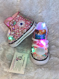 Girls’ Bling Sneakers – Bubble Guppies Inspired Sparkle Shoes