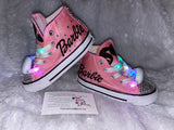 Custom Barbie Sneakers – Personalized Kids Shoes with Glitter & Bling