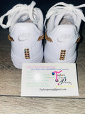 Gold Bling Air Force 1 Custom Sneakers – Crystal Embellished Nike Uptowns ✨👟