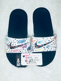 Women’s Bling Nike Slides – Hand-Painted with Rhinestones