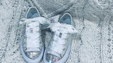 Pearl & Rhinestone Embellished Communion Sneakers – Custom Bling Shoes