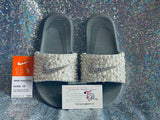 Women’s Bling Nike Slides – Pearl & Rhinestone Embellished Sandals