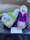 Girls’ Bling Converse – Princess Tiana Inspired Sparkle Sneakers