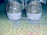 Women’s Bling Sneakers – Hand-Embellished Crystal Statement Shoes ✨👟
