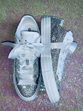 Women’s Bling Sneakers – Hand-Embellished Crystal Statement Shoes ✨👟