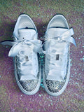 Women’s Bling Sneakers – Hand-Embellished Crystal Statement Shoes ✨👟