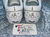 Bling White Vans Core Classics – Custom Crystallized Sneakers ✨👟