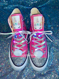Unicorn Girls Bling Converse Sneakers Light Up