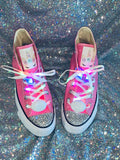 Unicorn Girls Bling Converse Sneakers Light Up
